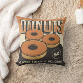 レトロヴィンテージクラシックおもしろいスイートドーナツ クッション (ブランケット)
