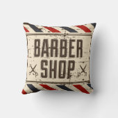 レトロヴィンテージクラシックアイキャッチ理容師ショップ クッション (裏面)