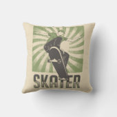 レトロヴィンテージクラシックグランジスケーター クッション (裏面)