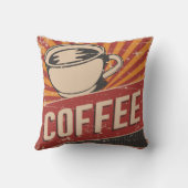 レトロヴィンテージクラシックコーヒーモーニング クッション (裏面)
