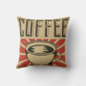 レトロヴィンテージクラシックコーヒー愛好家装飾用クッション クッション (裏面)