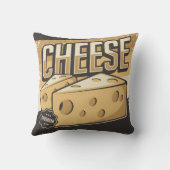 レトロヴィンテージクラシックゴールデンチーズ装飾用クッション クッション (裏面)