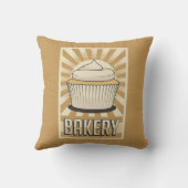 レトロヴィンテージクラシックスウィートカップケーキ装飾用クッション クッション (裏面)