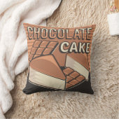 レトロヴィンテージクラシックスウィートブラウンチョコレートケーキ クッション (ブランケット)