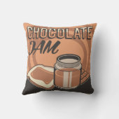 レトロヴィンテージクラシックスウィートブラウンチョコレートジャム クッション (裏面)