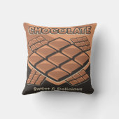 レトロヴィンテージクラシックスウィートブラウンチョコレート クッション (裏面)