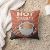 レトロヴィンテージクラシックスウィートブラウンホットチョコレート クッション (ブランケット)