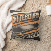 レトロヴィンテージクラシックスケートボ来遊ー クッション (ブランケット)