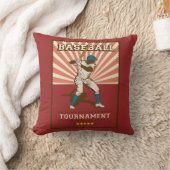 レトロヴィンテージクラシックレッドベースボールチャンピオンスロー クッション (ブランケット)