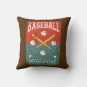 レトロヴィンテージクラシック野球チャンピオン クッション (裏面)