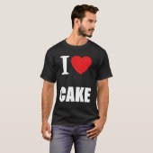 レトロヴィンテージクラシックIラブケーキ Tシャツ (正面フル)