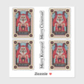 レトロヴィンテージクランプス&ザオールドダーククリスマス シール (シート)