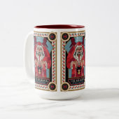 レトロヴィンテージクランプス&ザオールドダーククリスマス ツートーンマグカップ (正面左)