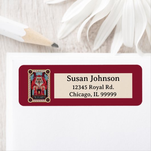 レトロヴィンテージクランプス&ザオールドダーククリスマス ラベル (インサイチュ)