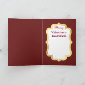 レトロヴィンテージクリスマスの子供を追加文字カード シーズンカード (内部)