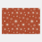 レトロヴィンテージクリスマスの雪だるま ラッピングペーパーシート (正面2)