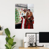 レトロヴィンテージクリスマスアートデコレディーポスター ポスター (ホームオフィス)