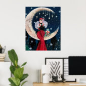 レトロヴィンテージクリスマスアートデコレディーポスター ポスター (ホームオフィス)