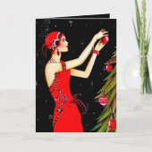 レトロヴィンテージクリスマスアートデコレディ シーズンカード (正面)