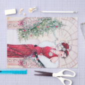 レトロヴィンテージクリスマスアートデコレディ 薄葉紙 (クラフト)