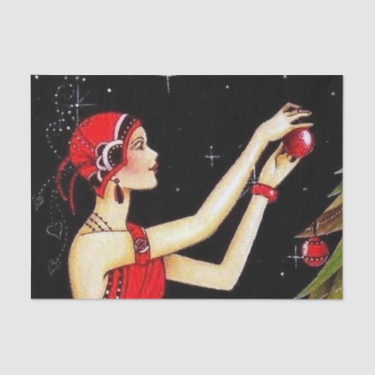 レトロヴィンテージクリスマスアートデコレディ 薄葉紙 (正面)