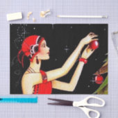 レトロヴィンテージクリスマスアートデコレディ 薄葉紙 (クラフト)