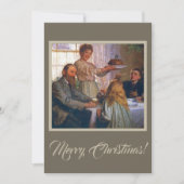 レトロヴィンテージクリスマスイブファミリーディナー シーズンカード (正面)