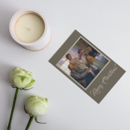 レトロヴィンテージクリスマスイブファミリーディナー シーズンカード