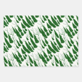 レトロヴィンテージクリスマスイラストレーションパターン ラッピングペーパーシート (正面3)