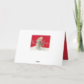 レトロヴィンテージクリスマスエンジェルアッド気持ち シーズンカード (裏面)