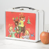 レトロヴィンテージクリスマスエンジェルスホリデー メタルランチボックス (インサイチュ)