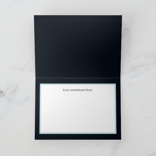 レトロヴィンテージクリスマスエンジェルトインデナー気持ち カード (内部)