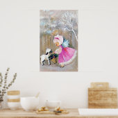 レトロヴィンテージクリスマスエンジェルホリデーポスター ポスター (キッチン)