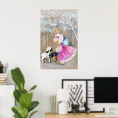 レトロヴィンテージクリスマスエンジェルホリデーポスター ポスター (ホームオフィス)