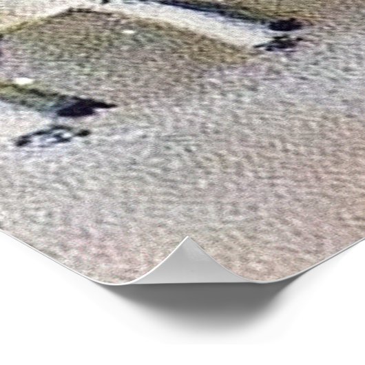 レトロヴィンテージクリスマスエンジェルホリデーポスター ポスター (角)