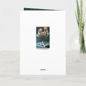 レトロヴィンテージクリスマスエンジェル追加メッセージカード シーズンカード (裏面)