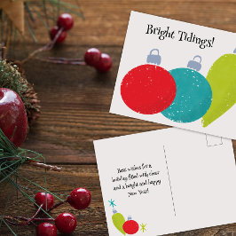 レトロヴィンテージクリスマスオーナメントカスタマイズ シーズンポストカード