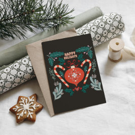 レトロヴィンテージクリスマスオーナメント シーズンポストカード