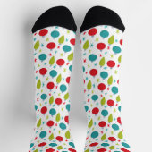 レトロヴィンテージクリスマスオーナメント パターン（の模様が）ある ソックス (上部)