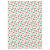 レトロヴィンテージクリスマスオーナメント パターン(の模様が)ある テーブルクロス (正面)