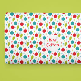 レトロヴィンテージクリスマスオーナメント パターン（の模様が）ある 薄葉紙