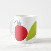 レトロヴィンテージクリスマスオーナメント パーソナライズされた コーヒーマグカップ (正面左)