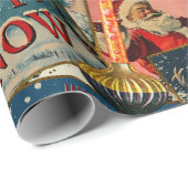 レトロヴィンテージクリスマスカードコラージュ ラッピングペーパー (ロールコーナー)