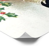 レトロヴィンテージクリスマスガールホリデイ ポスター (角)