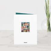 レトロヴィンテージクリスマスキッズフォールドホリデーカード シーズンカード (裏面)