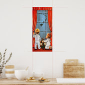 レトロヴィンテージクリスマスキッズホリデーポスター ポスター (キッチン)