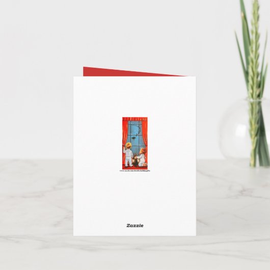 レトロヴィンテージクリスマスキッズ追加メッセージカード シーズンカード (裏面)