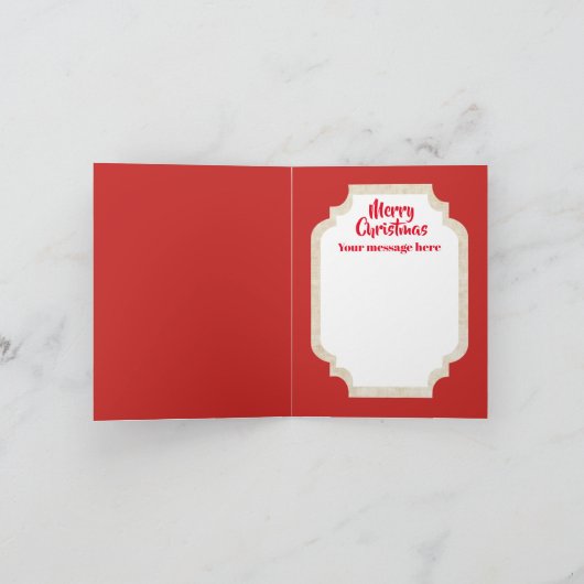 レトロヴィンテージクリスマスキッズ追加メッセージカード シーズンカード (内部)