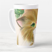 レトロヴィンテージクリスマスキャットホリデイ カフェラテマグ (左アングル)