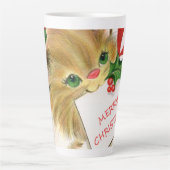 レトロヴィンテージクリスマスキャットホリデイ カフェラテマグ (正面)